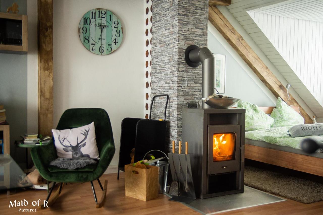 Studio - grosses Wohn-Schlafzimmer - Dachterrasse - Kamin - Küche - Hohes Venn - Monschau - Eifel - Hunde willkommen beim Hof Vierzehnender Exterior foto