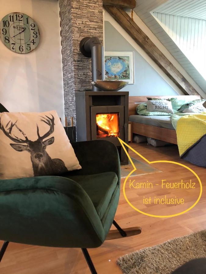 Studio - grosses Wohn-Schlafzimmer - Dachterrasse - Kamin - Küche - Hohes Venn - Monschau - Eifel - Hunde willkommen beim Hof Vierzehnender Exterior foto